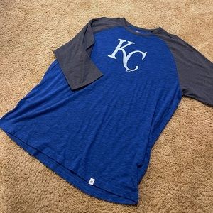 KC Royals 3/4 sleeve baseball tee